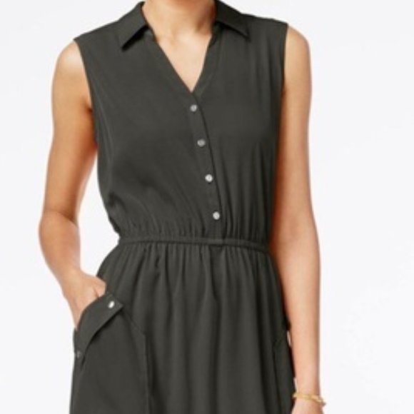 Alfani Sleeveless Button-Front Shirtdress Above Knee Dress 8 - Picture 3 of 3